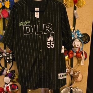 Black DLR Embroidered Button-Up Shirt